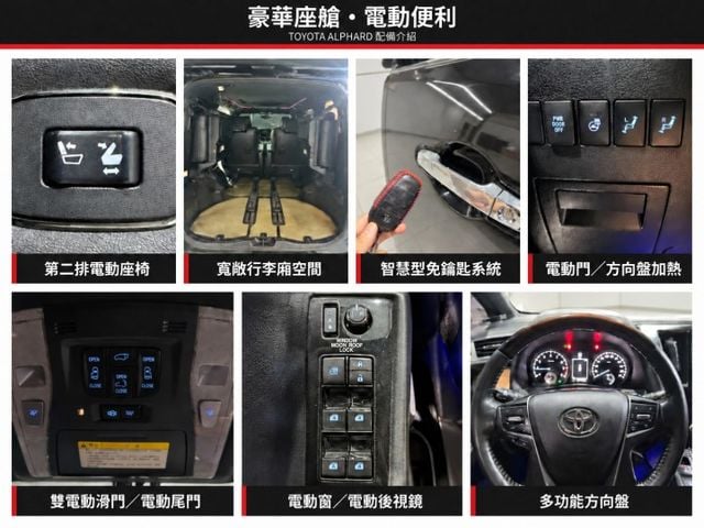 TOYOTA ALPHARD 七人座 商務車 I-KEY免鑰匙 摸門感應 一鍵啟動 安卓機 倒車顯影 電動滑門 電動尾門  第11張相片
