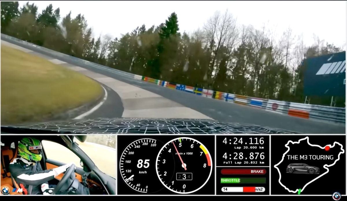 BMW M公布M3 Touring在Nurburgring北環賽道創紀錄單圈影片！！！