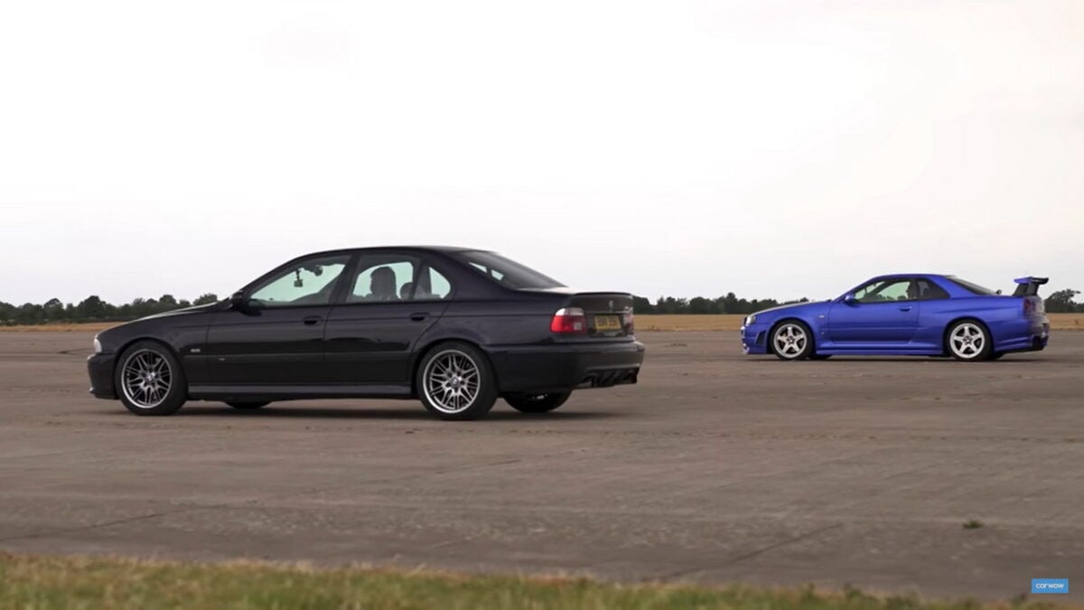 四驅四缸渦輪Nissan R34 GT-R挑戰後驅V8自然進氣BME E39 M5 有贏面嗎？？？