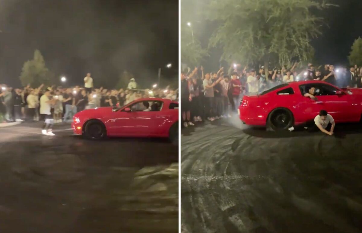 看過那麼多的野馬Mustang甩尾畫圈，畫面中這輛將是你看過最強！