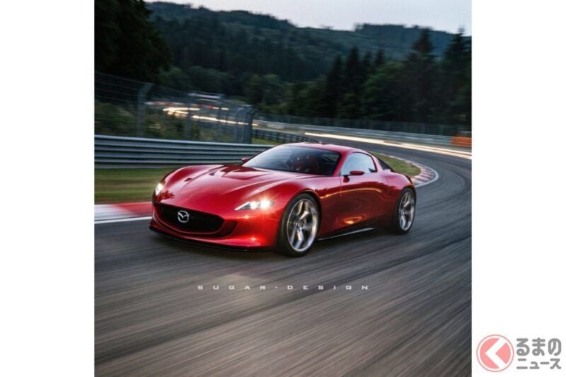 Mazda 新型「RX-7」!? 「長車頭」×「優美車身」雙門 Coupe！魄力大尺寸輪圈也很吸睛「第四代」預想 CG 超驚艷